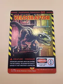Velociraptor - Rampaging Ferocidon (Rainbow Foil) Secret Lair Drop Foil - Image 2