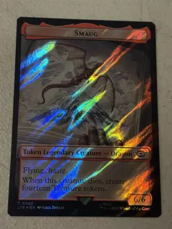 mtg surge foil token Smaug // Food, 0020/0022, Lord of the Rings - Image 1