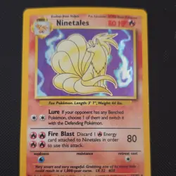 Pokemon Ninetales Holo Rare Base Set 12/102 EN 1999 WOTC - Image 1