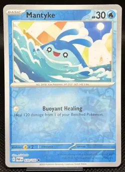 Pokemon Mantyke 039/182 Reverse Holo Paradox Rift TCG NM+ - Image 1