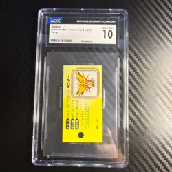 1997 Pokemon Mini Trainer File 2 Tomy Zapdos CGC 10 - Image 1