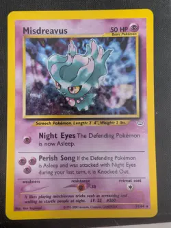 Pokemon TCG Misdreavus Holo Rare Neo Revelation 11/64 MP Condition - Image 4