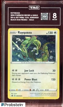 2024 Pokemon SWSH Sea & Sky Premium Collection BSP #SWSH029 Rayquaza Holo TAG 8 - Image 1