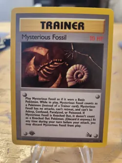 Pokemon TCG 62/62 Mysterious Fossil 1st edition Fossil Set NM - Image 1