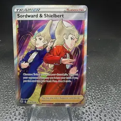 Sordward & Shielbert TG28/TG30 Full Art Trainer Silver Tempest Holo Pokemon TCG - Image 1