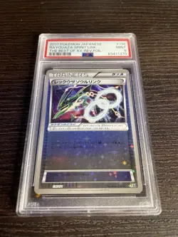 PSA 9 MINT 2017 Pokemon JP The Best of XY M Rayquaza Spirit Link Rev. Foil 136 - Image 1