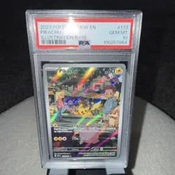 2023 POKEMON MEW EN-151 ILLUSTRATION RARE #173 PIKACHU PSA 10 - Image 1