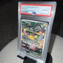 2023 POKEMON MEW EN-151 ILLUSTRATION RARE #173 PIKACHU PSA 10 - Image 2
