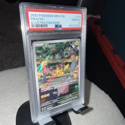 2023 POKEMON MEW EN-151 ILLUSTRATION RARE #173 PIKACHU PSA 10 - Image 3