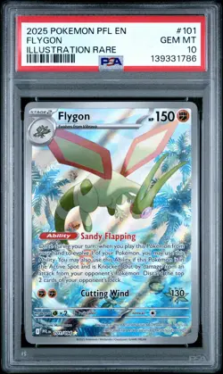 2025 Pokemon PFL Phantasmal Flames Flygon Illustration Rare PSA 10 #101 IR - Image 1