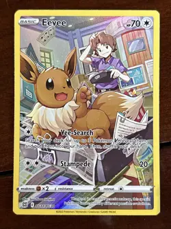 Pokemon Brilliant Stars Eevee TG11/TG30 Illustration Rare Holo - Image 1
