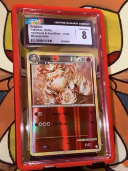 Arcanine 1/123 Reverse Holo 2010 Pokemon Heartgold Soulsilver CGC NM/Mint 8 - Image 1