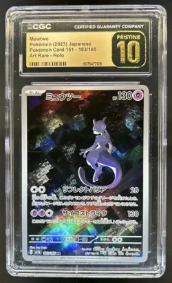 2023 Pokemon SV 151 JP Mewtwo Pristine Gold Label Art Rare #183/165 CGC 10 - Image 1