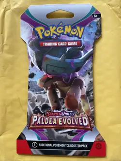 ❤ Pokemon Paldea Evolved Scarlet Violet Sealed Booster Pack Random Art SLEEVED - Image 1