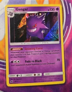 🔥Pokemon TCG Gengar 38/111 Crimson Invasion Reverse Holo Rare Mint Condition👍 - Image 1