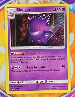 🔥Pokemon TCG Gengar 38/111 Crimson Invasion Reverse Holo Rare Mint Condition👍 - Image 2