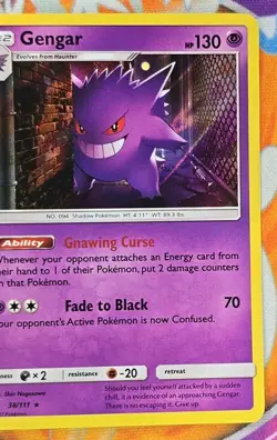 🔥Pokemon TCG Gengar 38/111 Crimson Invasion Reverse Holo Rare Mint Condition👍 - Image 4