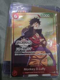 Monkey D Luffy 001 Offline Regional 2024 Vol. 1 Finalist One Piece Promo P-001 - Image 1