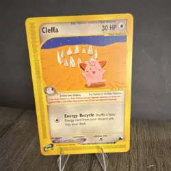 Pokemon Cleffa 48/144 Skyridge Regular Common Baby 30 HP Energy Recycle Card - Image 1