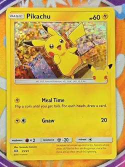 🔥2021 Pokemon TCG Pikachu McDonald's 25th Anniversary 25/25 Promo Holo Card📈👍 - Image 1