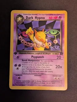 Dark Hypno 26/82 Rare 1st Edition Team Rocket Pokemon Card - Image 2