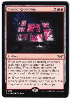 Cursed Recording R Duskmourn: House of Horror NM MTG Magic - Image 1