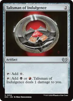 Talisman of Indulgence U Commander: Duskmourn: House of Horror 254 NM MTG Magic - Image 1