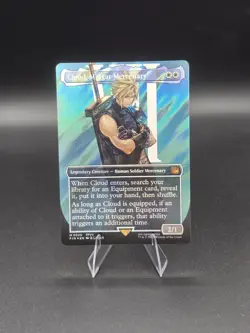 Cloud, Midgar Mercenary (Borderless) (Surge Foil) Final Fantasy Foil - Image 1