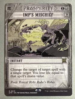 MTG / Imp's Mischief / OTP / #15 / Regular / Rare / NM - Image 1