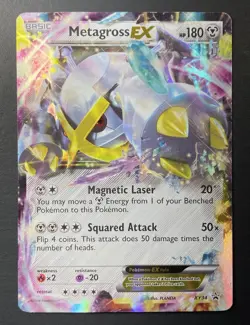 Pokemon: Metagross EX Shiny XY Black Star Promo Holofoil XY34 2014 || - Image 3