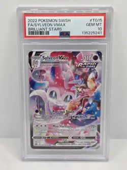 2022 Pokemon SWSH Brilliant Stars Sylveon VMAX Trainer Gallery #TG15/TG30 PSA 10 - Image 1