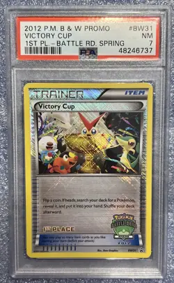 PSA 7 2012 Pokemon B & W Promo Victory Cup 1st Place Battle Road Spring #BW31 NM - Image 1