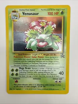 Venusaur 13 Black Star Promo Holo Rare Vintage Pokemon Card - Image 3