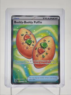 BUDDY-BUDDY POFFIN 2025 POKEMON MEGA EVOLUTION ULTRA RARE 167/132 Q5542 - Image 1