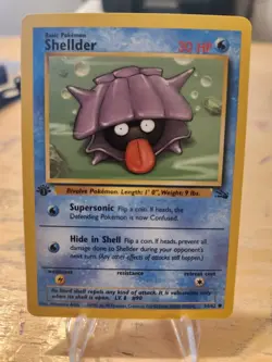 Shellder 54/62 Rare 1st Edition Pokemon Card Fossil Set Near Mint Never Played - Image 1