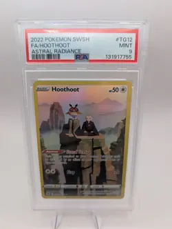 Hoothoot TG12/TG30 Trainer Gallery Pokemon 2022 Astral Radiance PSA Mint 9 - Image 1