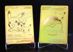 Pokemon Celebrations Pikachu V & PokeBall Gold Promos SWSH 145 & 146 NM - Image 3