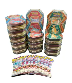Lot of (13) Pokemon TCG Dragons Tins +10 Lost Origins Sleeved Packs SEALED - Image 1