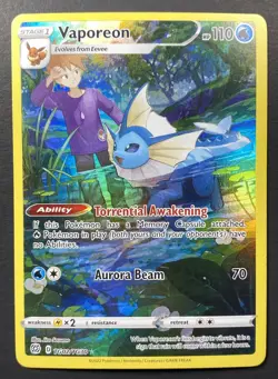 Pokemon Vaporeon Trainer Gallery Ultra Rare Full Art Holo TG02/TG30 Brilliant || - Image 1