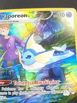 Pokemon Vaporeon Trainer Gallery Ultra Rare Full Art Holo TG02/TG30 Brilliant || - Image 3