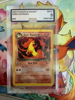 Pokemon Dark Rapidash 44/82 Team Rocket Regular 1st Edition AGS Mint 9 - Image 1