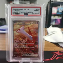 2024 POKEMON SSP EN-SURGING SPARKS SPECIAL ILLUSTRATION RARE LATIAS 239 EX PSA 8 - Image 1