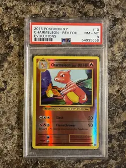 Charmeleon 10/108 Reverse Holo PSA 8 NM-MT XY Evolutions Pokemon - Image 1
