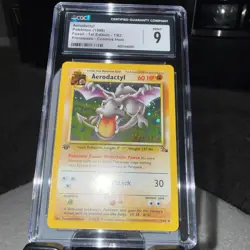 Pokemon Aerodactyl Prerelease 01/62 WOTC Promo Holo 1st Edition Cosmos CGC 9 MT - Image 3