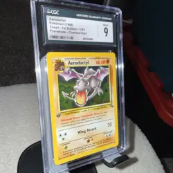 Pokemon Aerodactyl Prerelease 01/62 WOTC Promo Holo 1st Edition Cosmos CGC 9 MT - Image 5