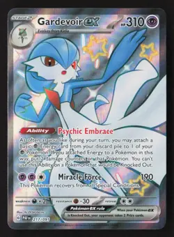 Gardevoir ex - Shiny Ultra Rare Holo PAF 217/091 NM Pokemon TCG - Image 1