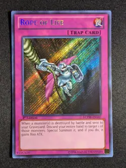 Yugioh - Rope of Life LCYW-EN147 1st Edition Secret Rare NM - Image 1