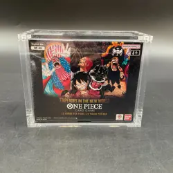 One Piece English Emperors in the New World Booster Box Sealed w/ Acrylic Case - Image 1