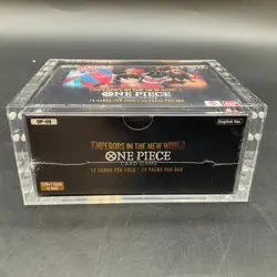 One Piece English Emperors in the New World Booster Box Sealed w/ Acrylic Case - Image 4