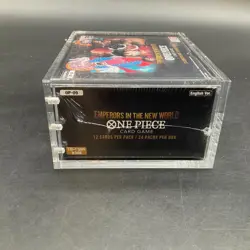 One Piece English Emperors in the New World Booster Box Sealed w/ Acrylic Case - Image 5
